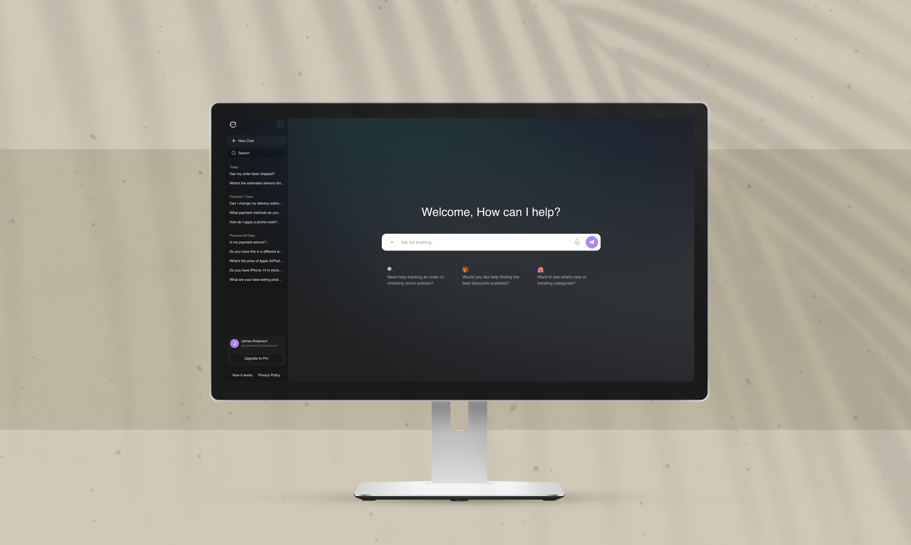 Digital solution for AI-powered online shopping assistance.