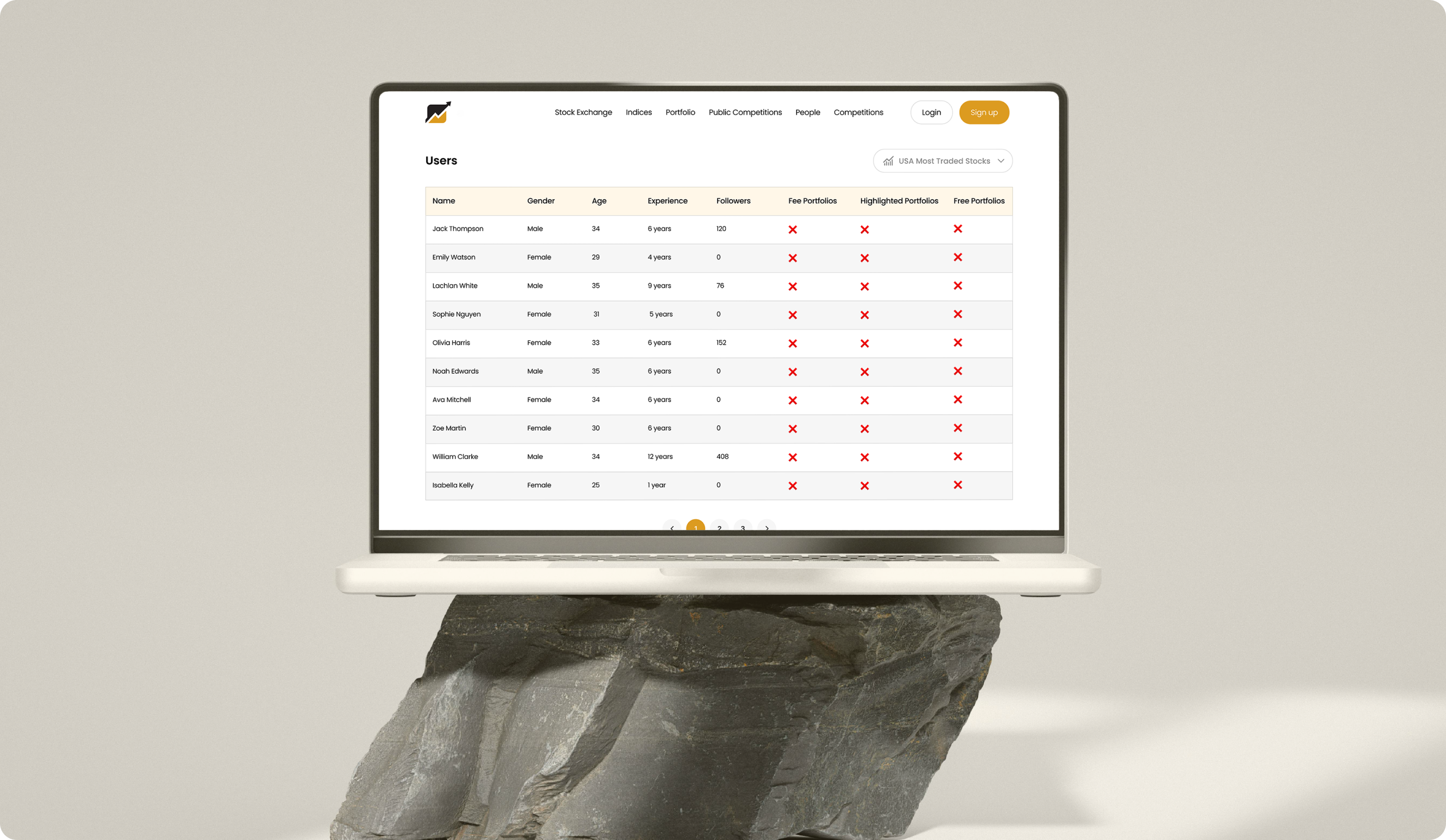 Investment analytics dashboard preview