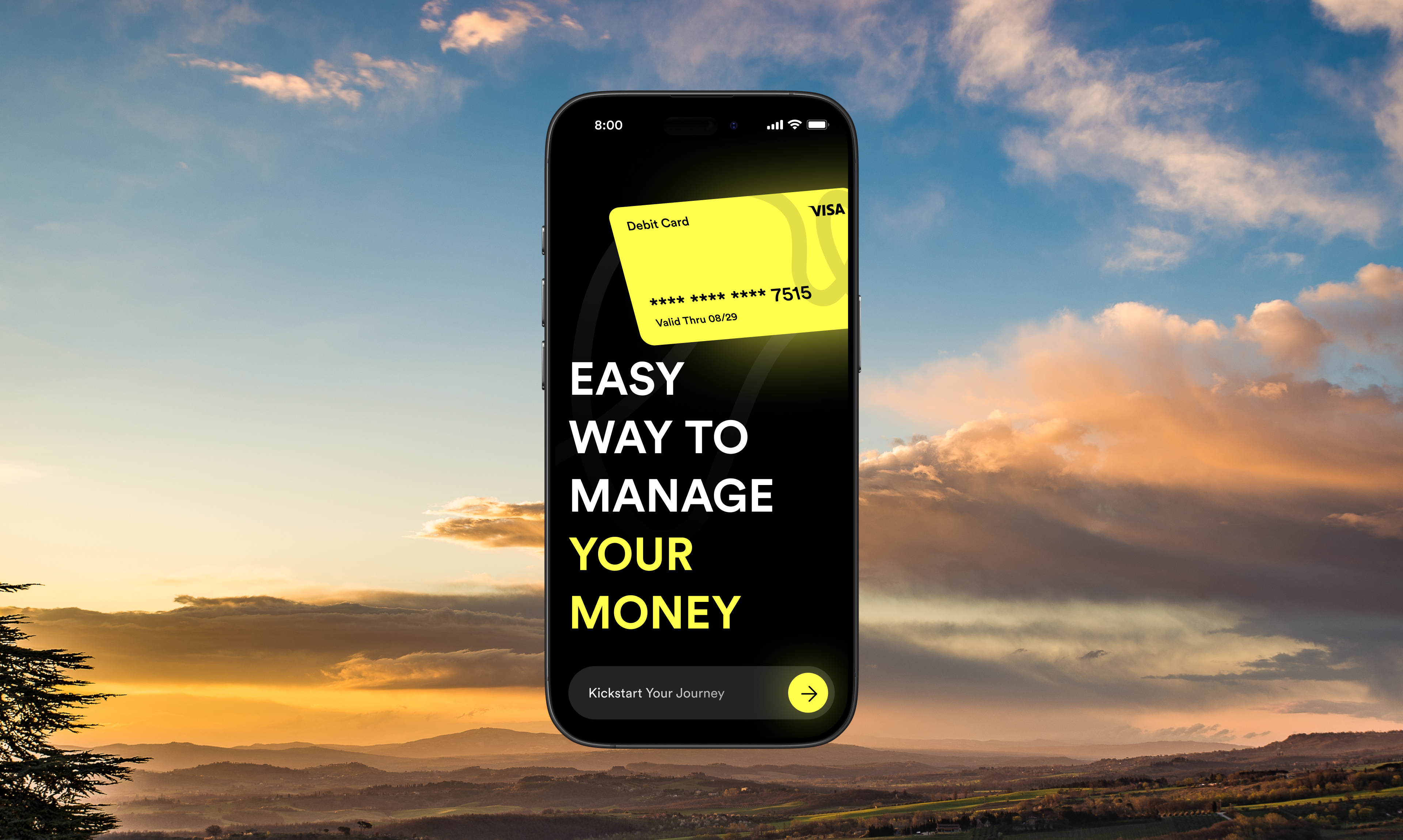 Finovia app dashboard - modern finance management features