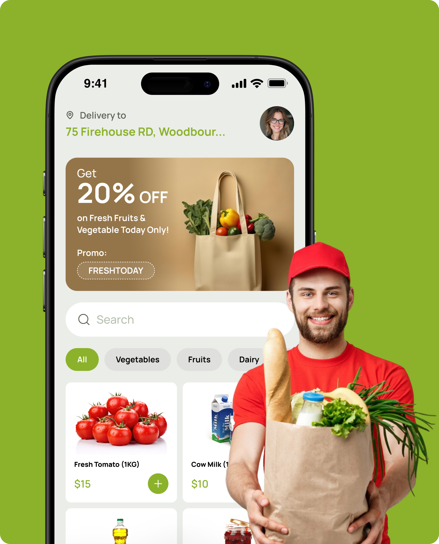 Digital grocery list and tracking dashboard.