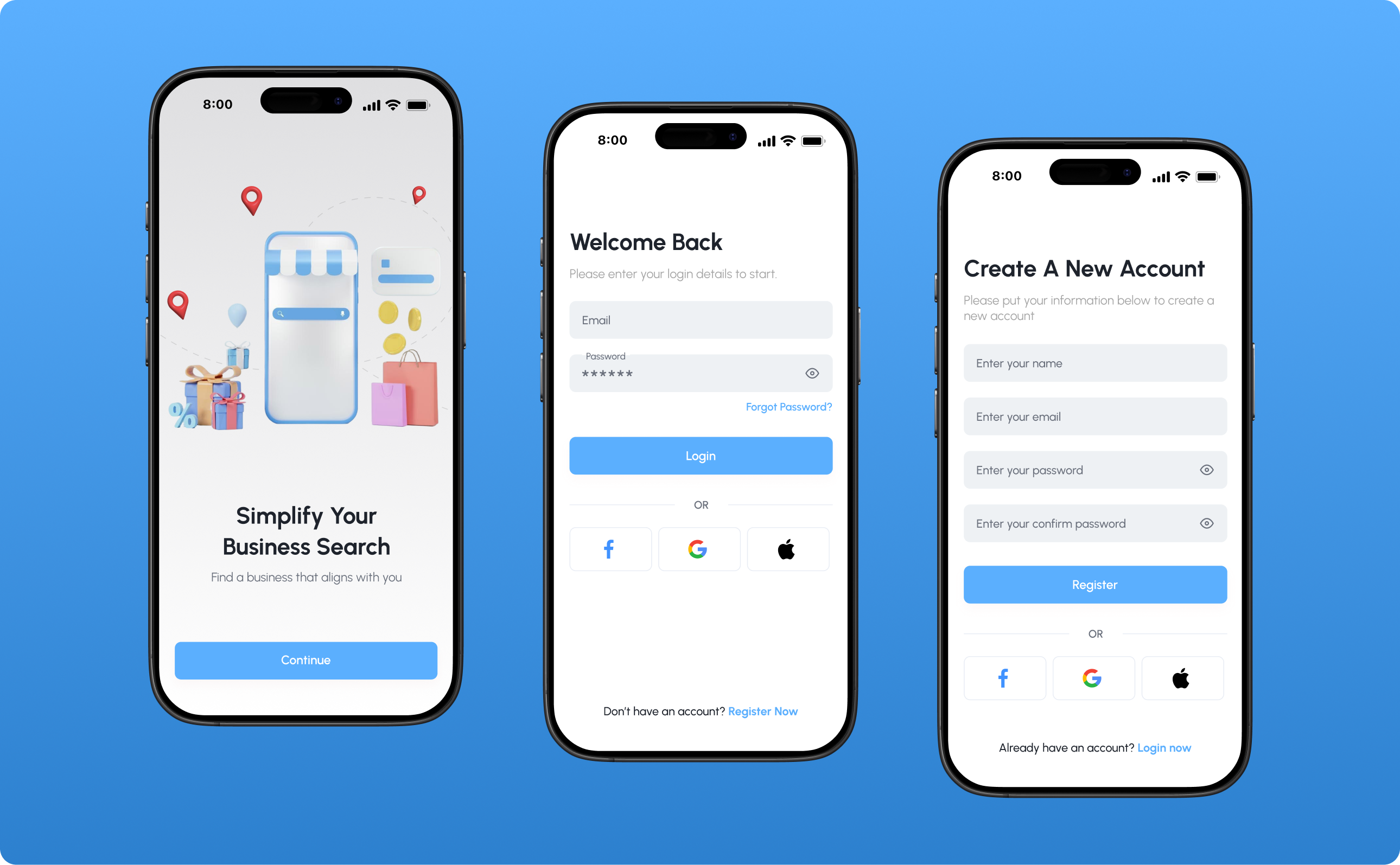 Grow Local app services screen - find nearby services