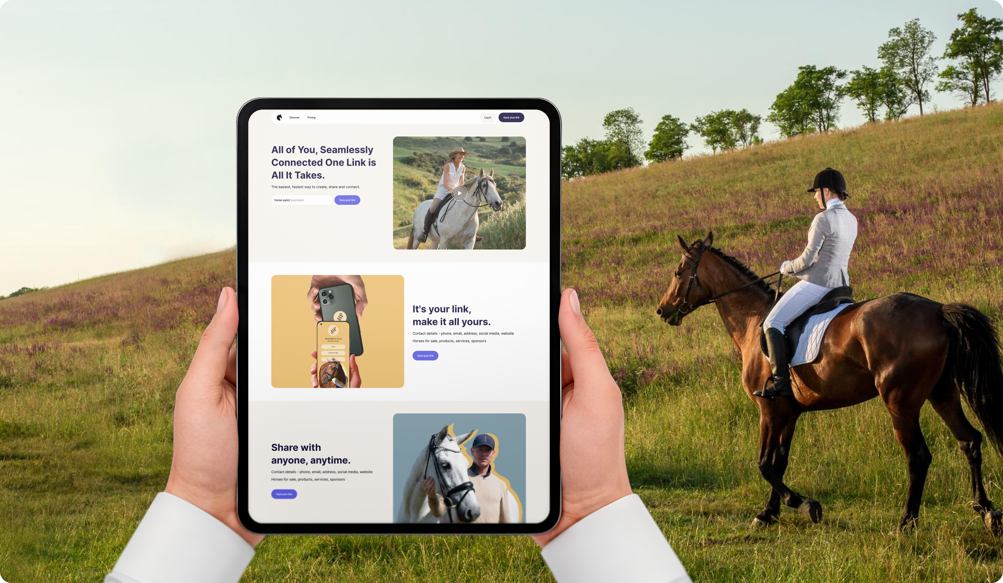 Horse Sync app - streamlined equine management interface