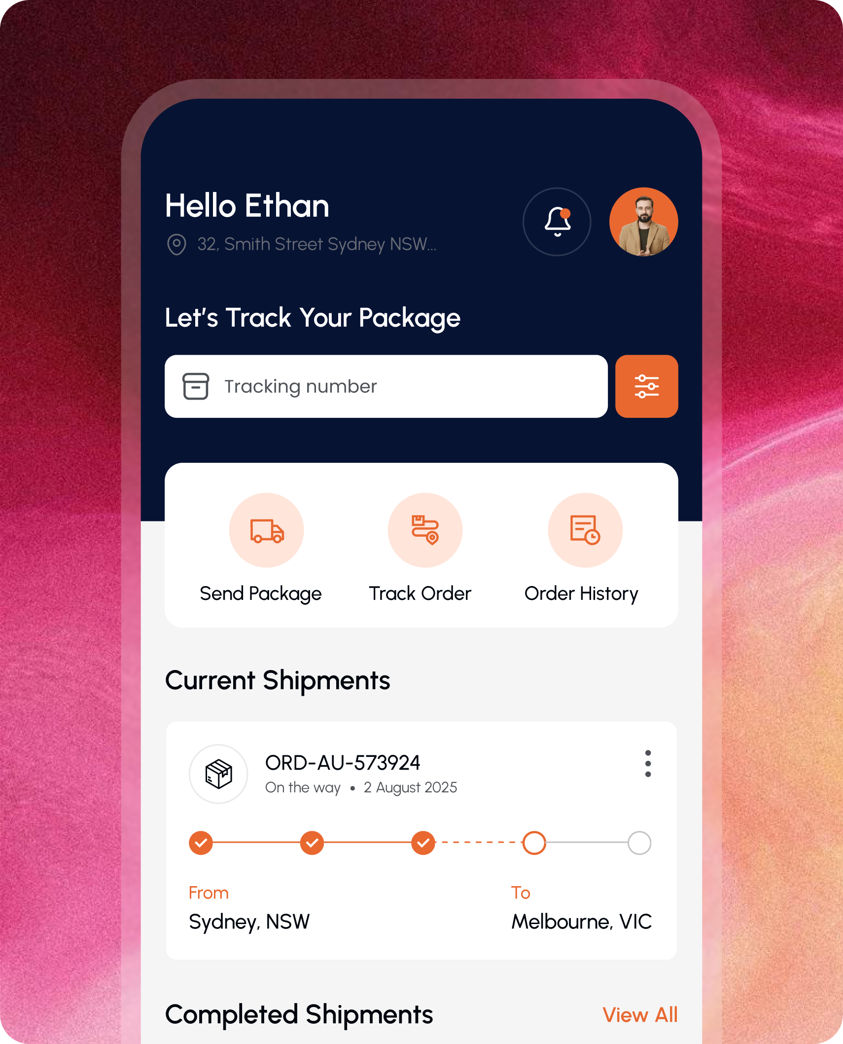 Order and Delivery Tracking App gallery image 2