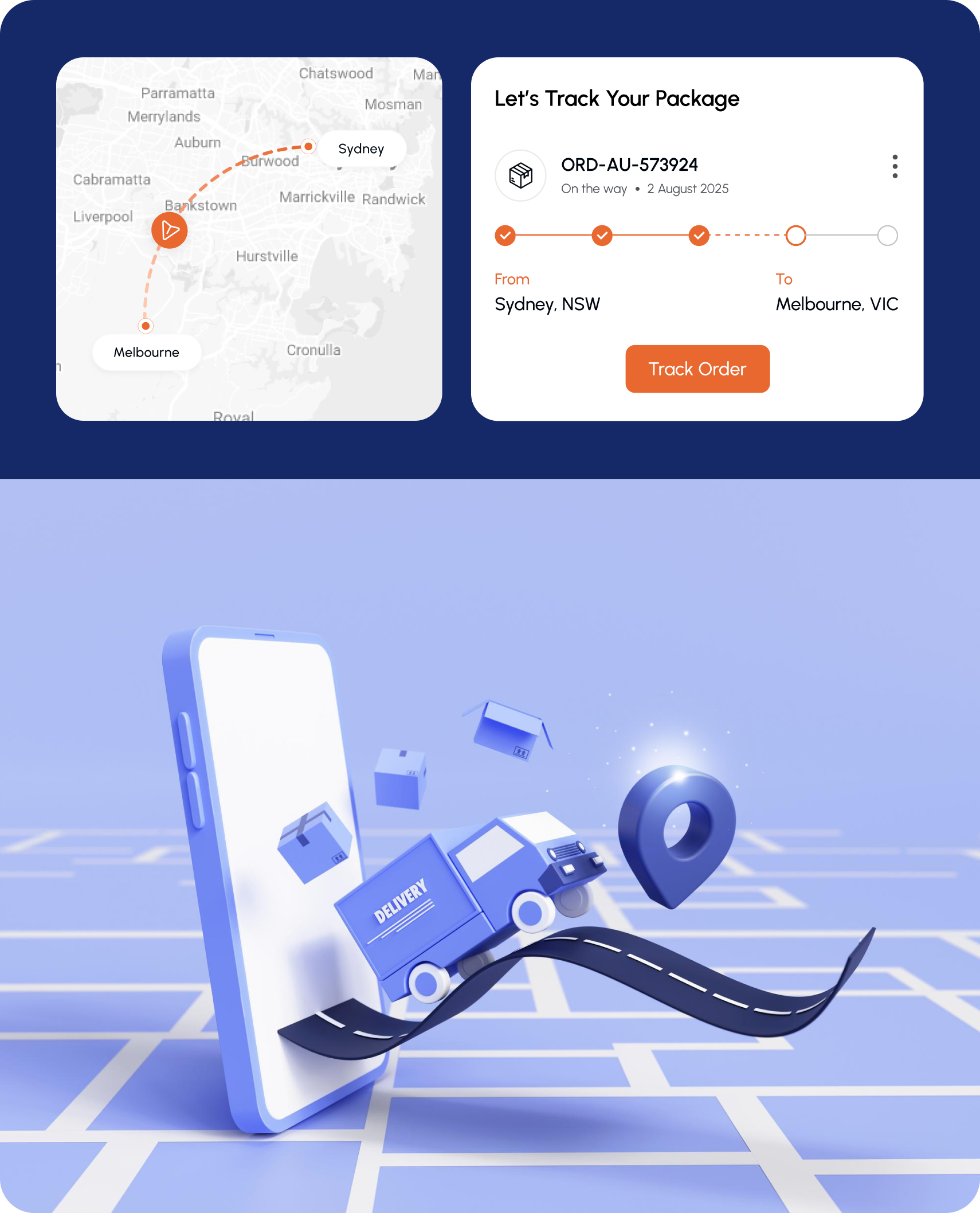 Order and Delivery Tracking App gallery image 3