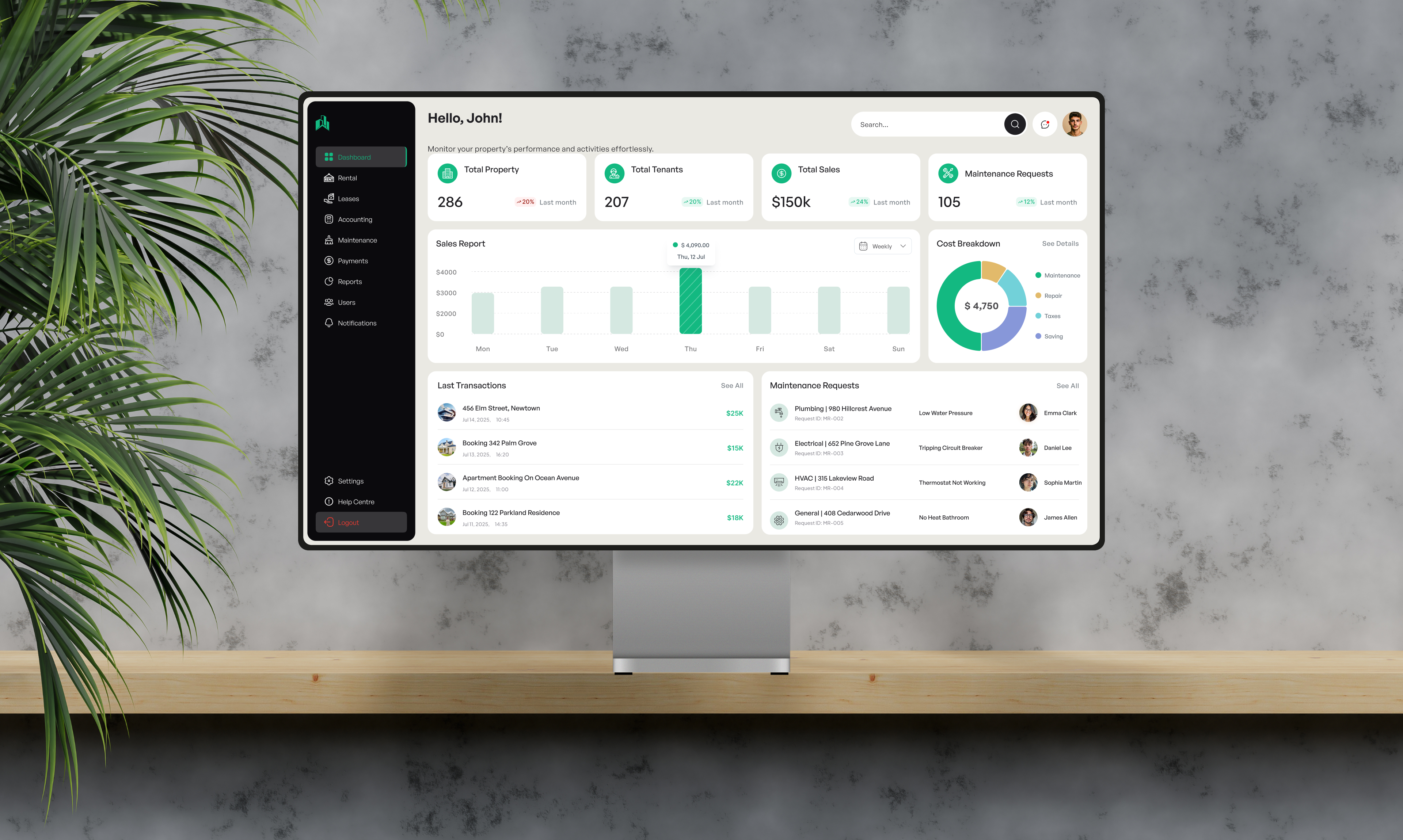 Smart property management app - seamless booking and tenant management