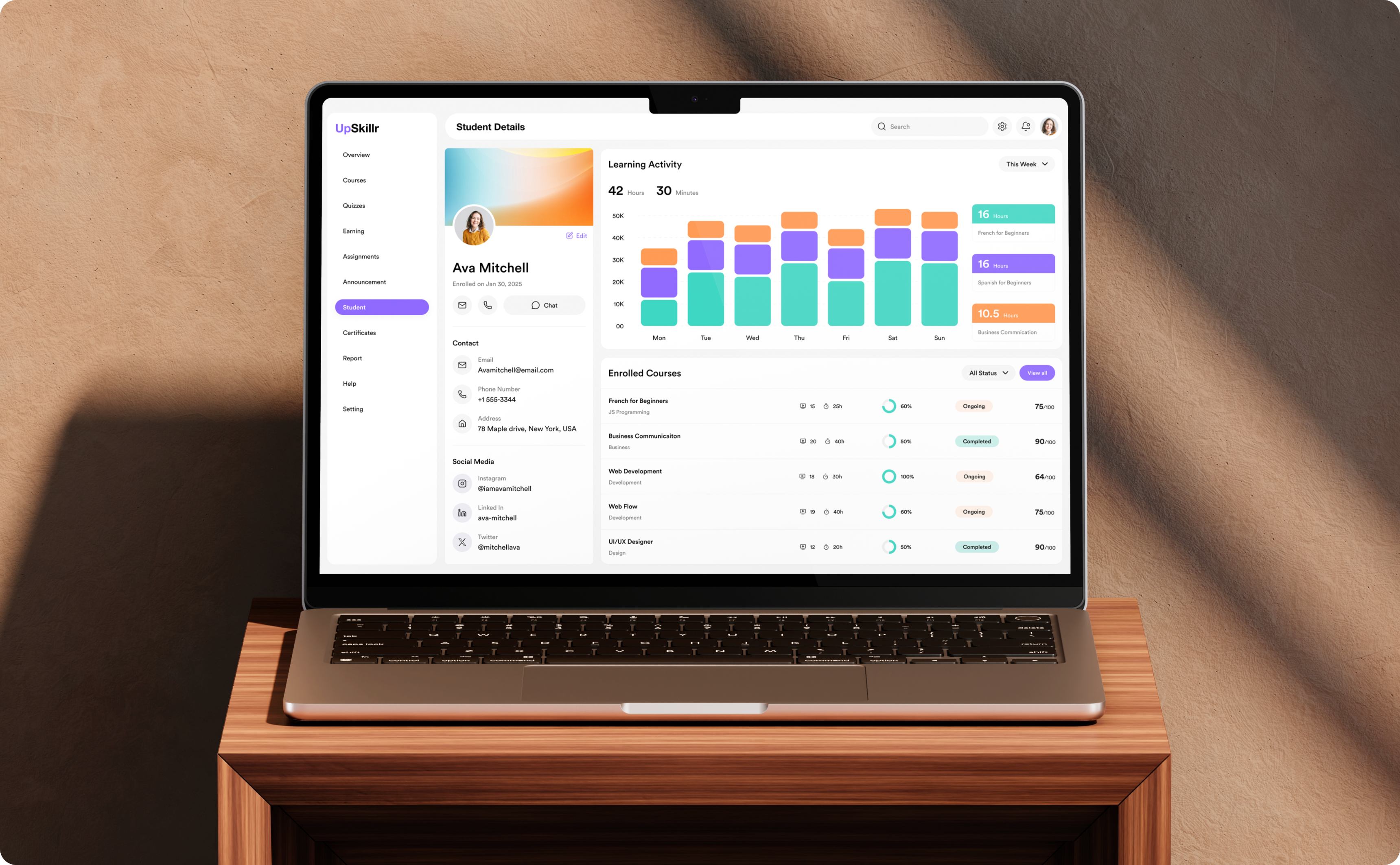 UpSkillr LMS Automated Course and Assignment Management