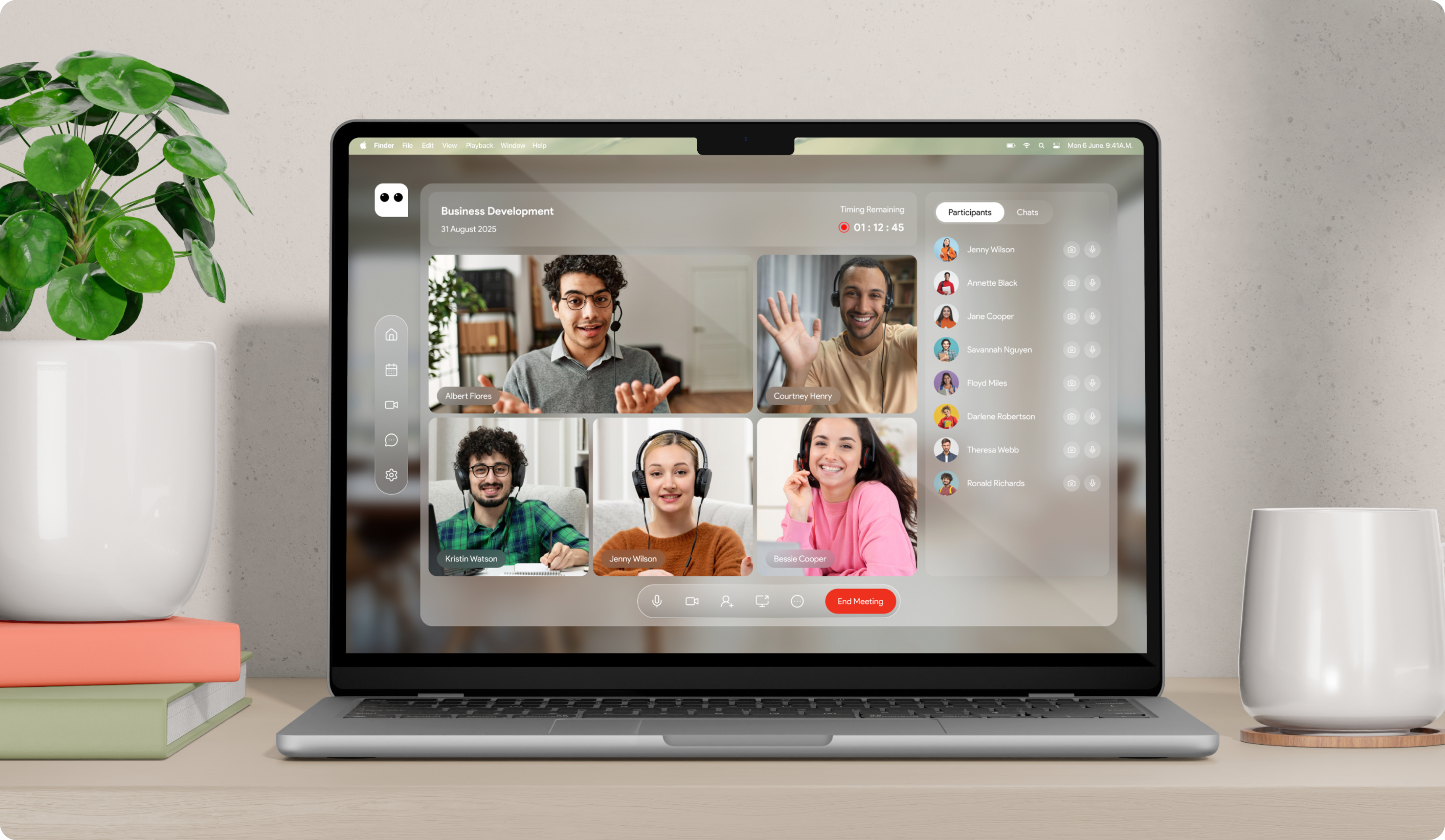 Teacher conducting a live class in the virtual classroom
